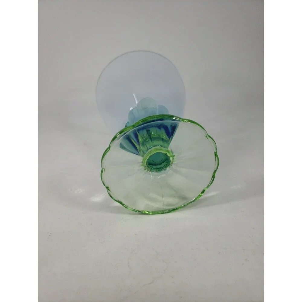 Bormioli Rocco Bahia Blue Green Stem Footed Parfait Sherbet Glass Replacement